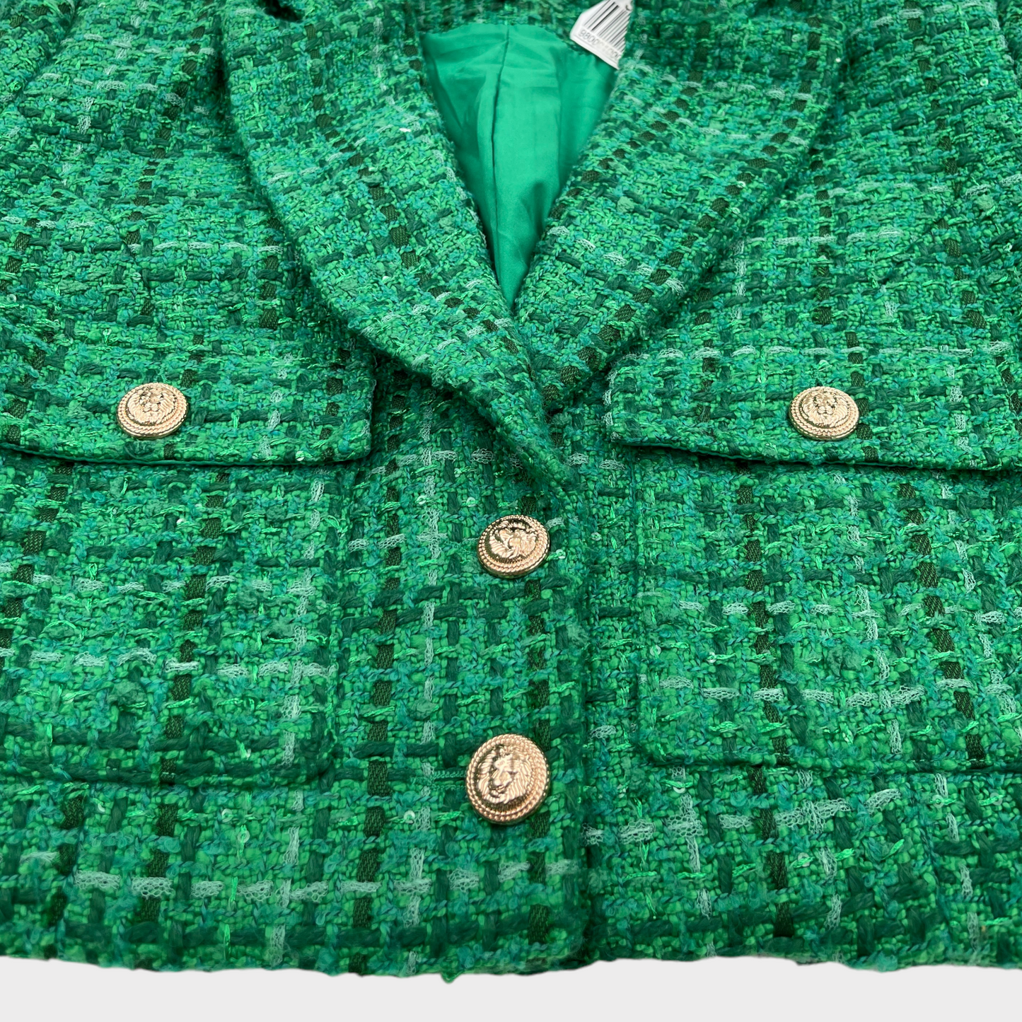 NWT AQUA x Maeve Reilly Tweed Cropped Jacket Blazer and Bustier Top Size XS/S