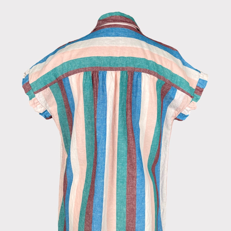 Madewell Flagstaff Stripe Shirt Dress Women's Size M