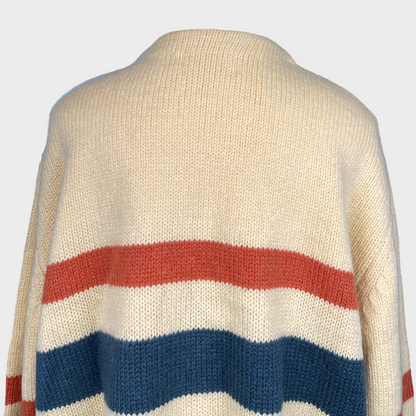 NWOT Wyllis Women's Lowell 70's Striped Cardigan Knit Sweater Size 1XL