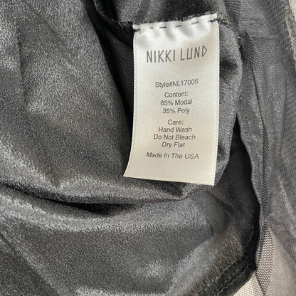 NWT Nikki Lund Women's Gloria Ruffle Black Cardigan Size XL