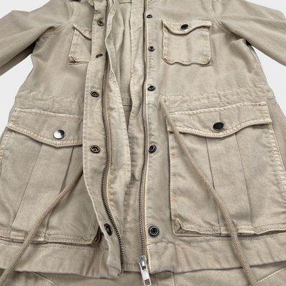 Joes Jeans Cargo Utility Jacket in Tan Women's Size Small