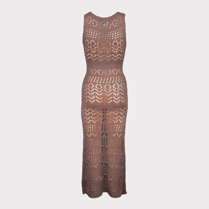 NWOT Sndys Revolve Shonda Maxi Dress in Chocolate Brown Women's Size XS