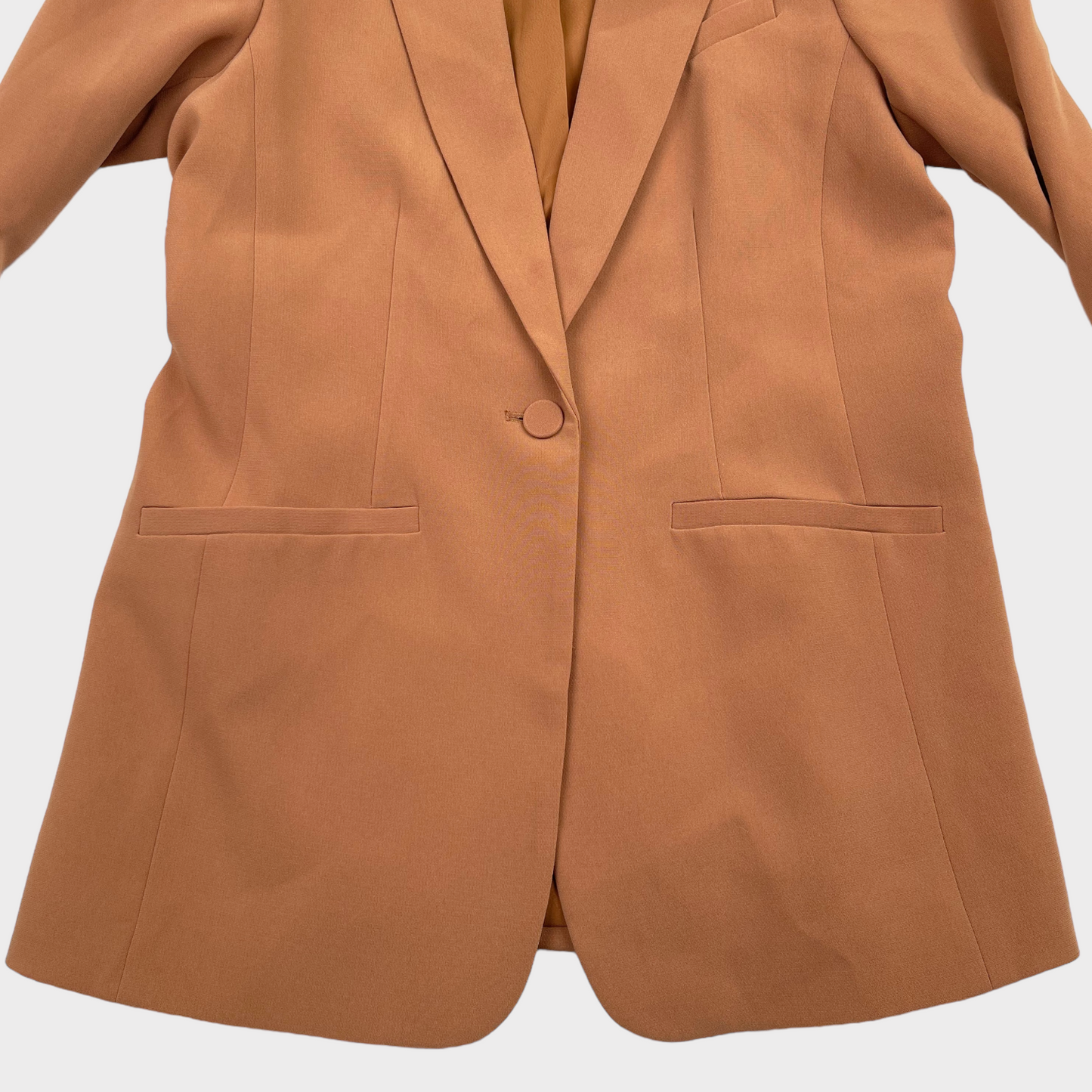 Cinq a Sept Khloe 3/4 Ruched Sleeve Blazer Jacket in Cinnamon Women's Size 4