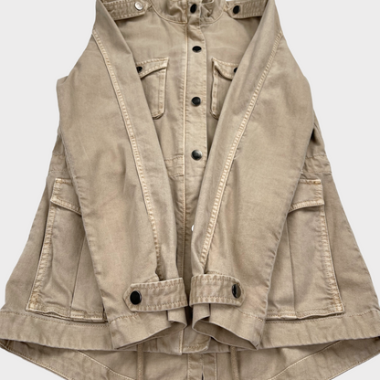 Joes Jeans Cargo Utility Jacket in Tan Women's Size Small