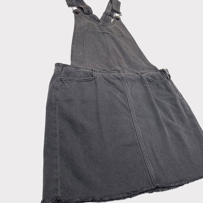 Paige Etta Skirtall Faded Black Overall Mini Dress Women's Size 26
