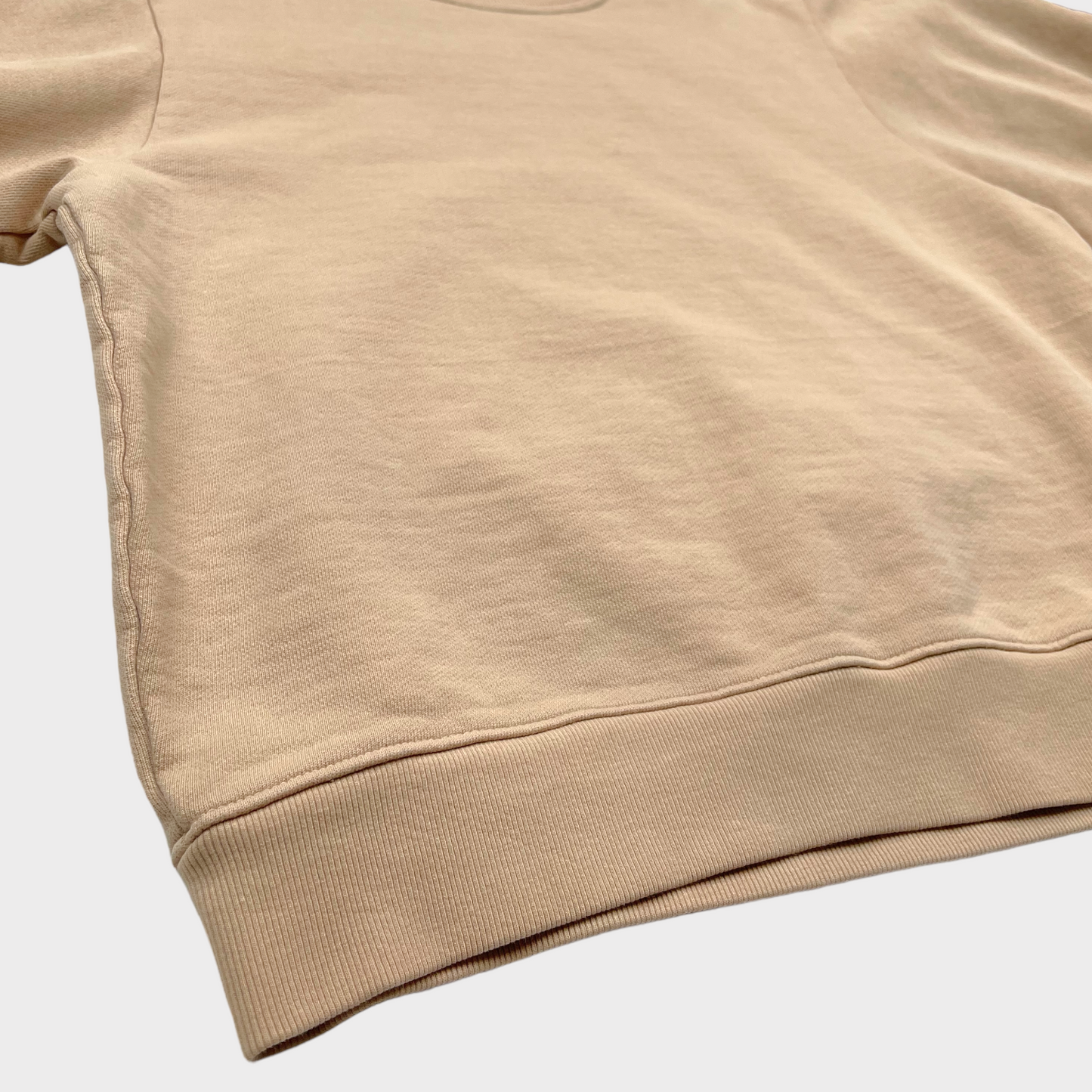 AGOLDE Thora 3/4 Puffed Sleeve Crewneck Sweatshirt in Tan Women's Size Small