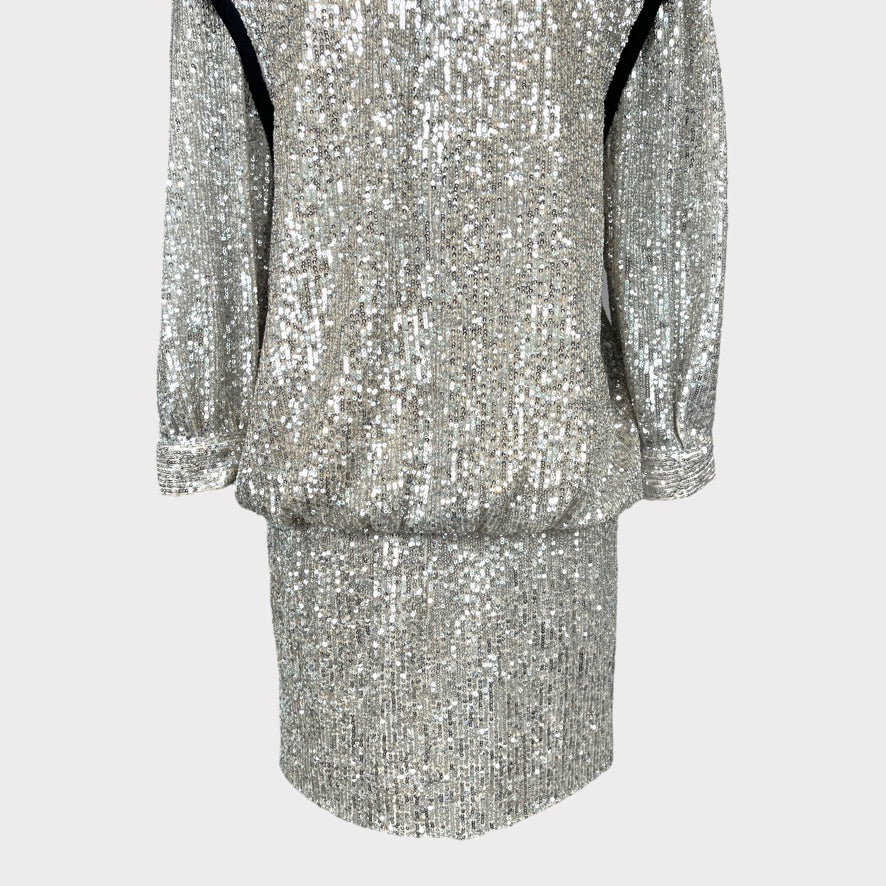 7 For All Mankind Women's Dress Sequin Mini Party Blouson Size XS