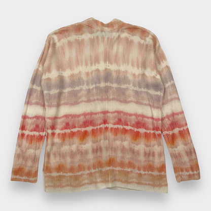 AllSaints Marea Tie Dye Merino Wool Cardigan in Rainbow Pink Women's Small