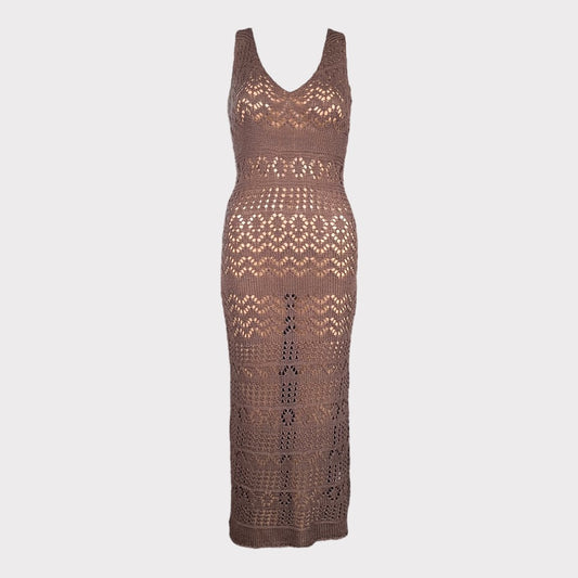 NWOT Sndys Revolve Shonda Maxi Dress in Chocolate Brown Women's Size XS