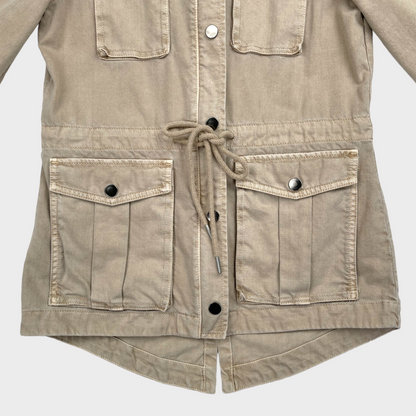 Joes Jeans Cargo Utility Jacket in Tan Women's Size Small