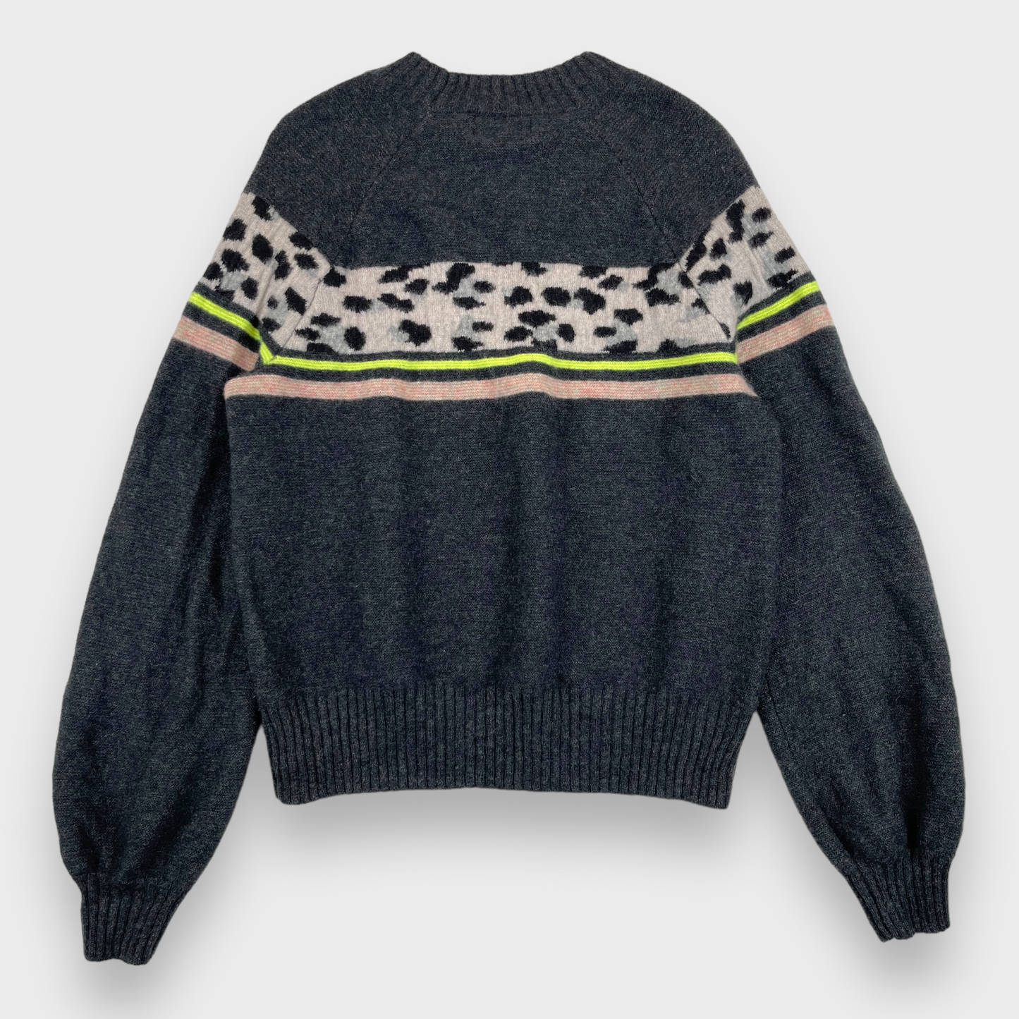 27 Miles Malibu Women's XS 100% Cashmere Sweater Cheetah Pullover