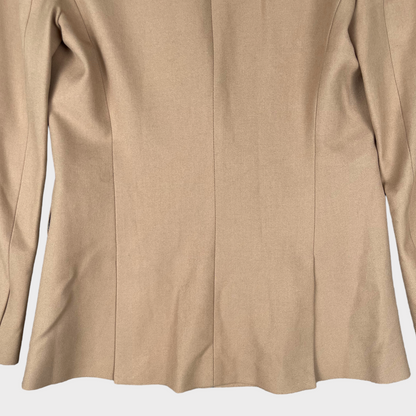 Maje Women's Woven Twill Camel Single Button Blazer Women's Jacket Size XS