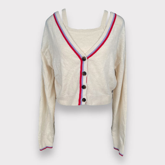 Letter From Moon Love Parade Wool Two-Piece Cardigan Bustier Top Women's Size S