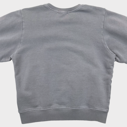 AGOLDE Thora 3/4 Puffed Sleeve Crewneck Sweatshirt in Gray Women's Size Small