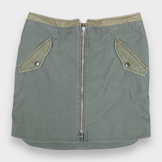 Rag & Bone Army Green Maverick Military Cargo Mini Skirt Size US 6