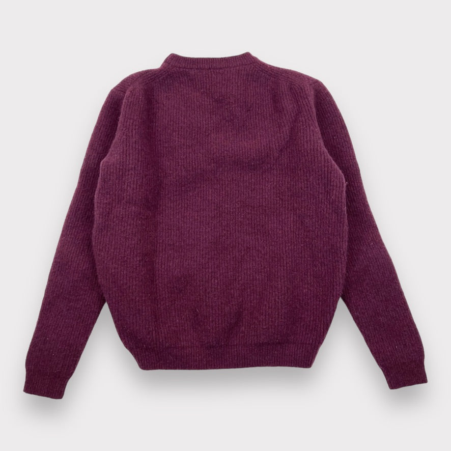 KENZO Paris Burgundy Pink Ribbed Crewneck Sweater Women's Size M (XS/S)