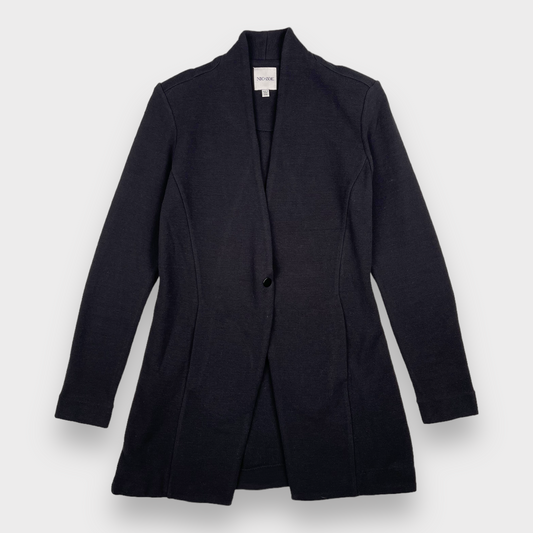 NIC + ZOE Grace Black Knit Jacket Fitted Blazer Women's Size XS