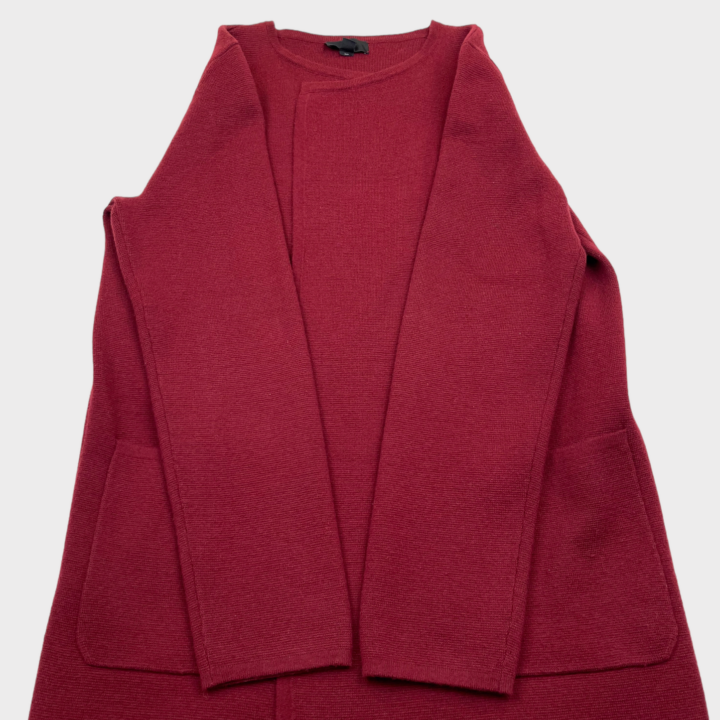 J.Crew 365 Juliette Collarless Sweater Blazer Burgundy Cardigan Women's Size Small