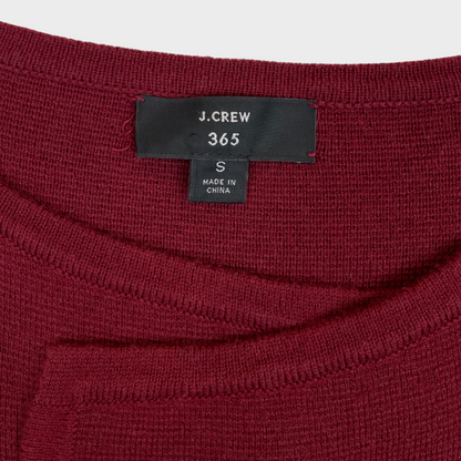 J.Crew 365 Juliette Collarless Sweater Blazer Burgundy Cardigan Women's Size Small