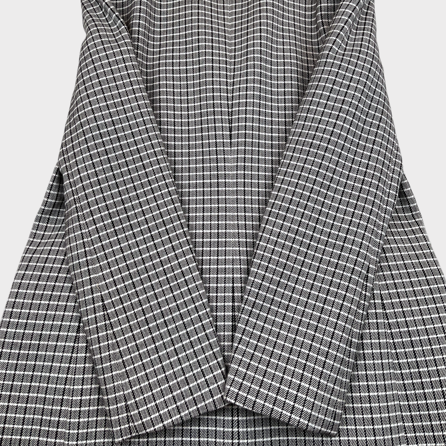 Club Monaco Plaid Checkered Three-Button Coat in Grey/Black/White Women's Small