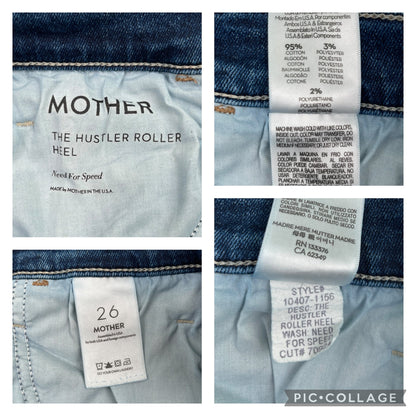 MOTHER High Waisted The Hustler Roller Heel in Need For Speed Women’s Size 26