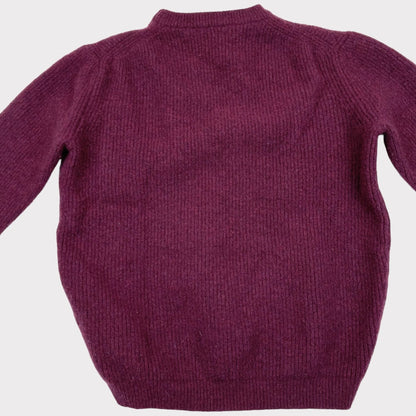 KENZO Paris Burgundy Pink Ribbed Crewneck Sweater Women's Size M (XS/S)