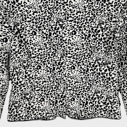 Zadig & Voltaire Leopard Jacquard Blazer White/Black Size 36