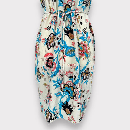 Alice & Trixie Silk Floral Abstract Cinch Sleeveless Wrap Mini Dress  Women's Size M