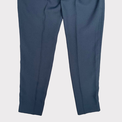 Maje Pleated Tailored Straight-Leg High-Waist Trouser Blue Pants Women's Size 4