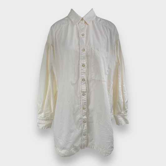 Free People Cool and Clean Buttondown Oversized Cotton Shirt Dress Women's Small