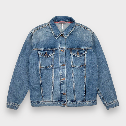 NWT Free People Ramona Denim Trucker Oversized Jacket in Southbank Women's Small