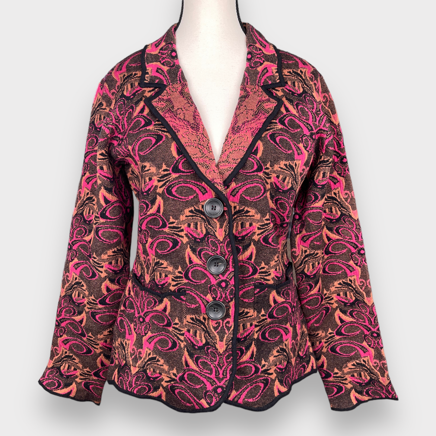 Free People Sammie Button Retro Shawl Blazer in Wine Bord Women's Size Small