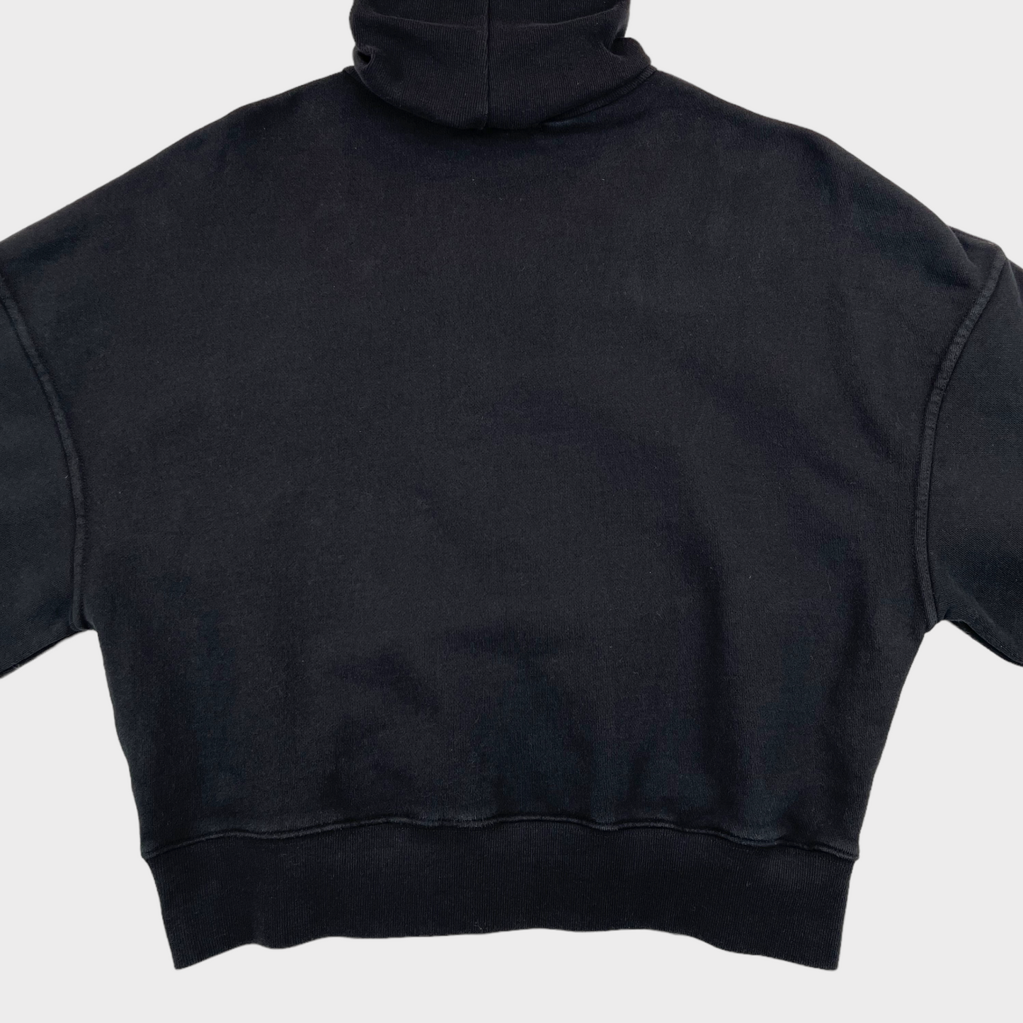 AGOLDE Ballon Sleeve Turtleneck Oversized Sweatshirt in Black Women's Size XS