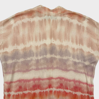 AllSaints Marea Tie Dye Merino Wool Cardigan in Rainbow Pink Women's Small