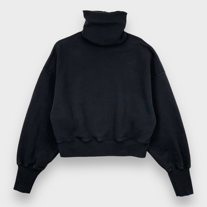 AGOLDE Ballon Sleeve Turtleneck Oversized Sweatshirt in Black Women's Size XS