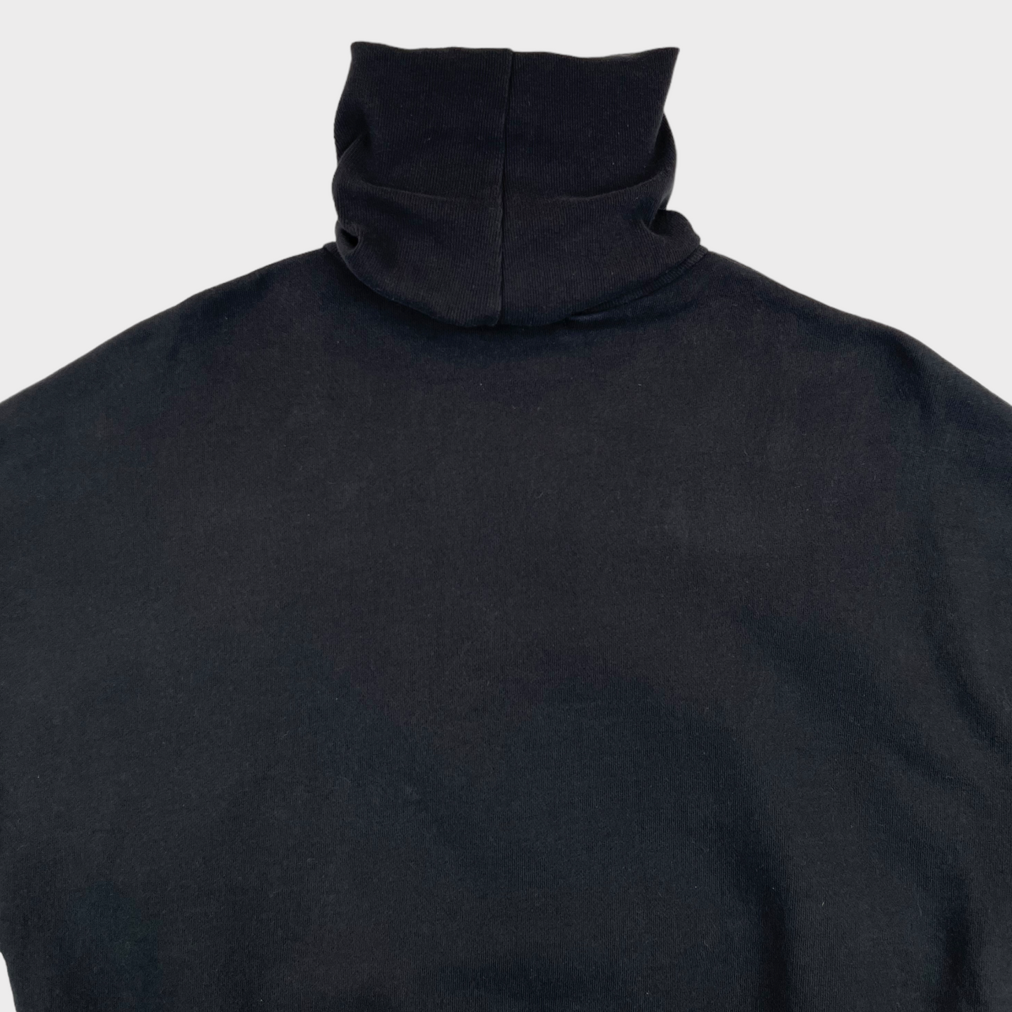 AGOLDE Ballon Sleeve Turtleneck Oversized Sweatshirt in Black Women's Size XS