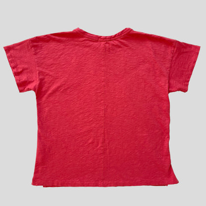 Rag & Bone Embroidered Crown Vintage Tee In Washed Red Women's Size S